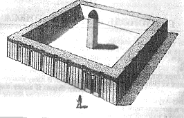 Храм Атума-Феникса Бенбена с обелиском Бен-Бен